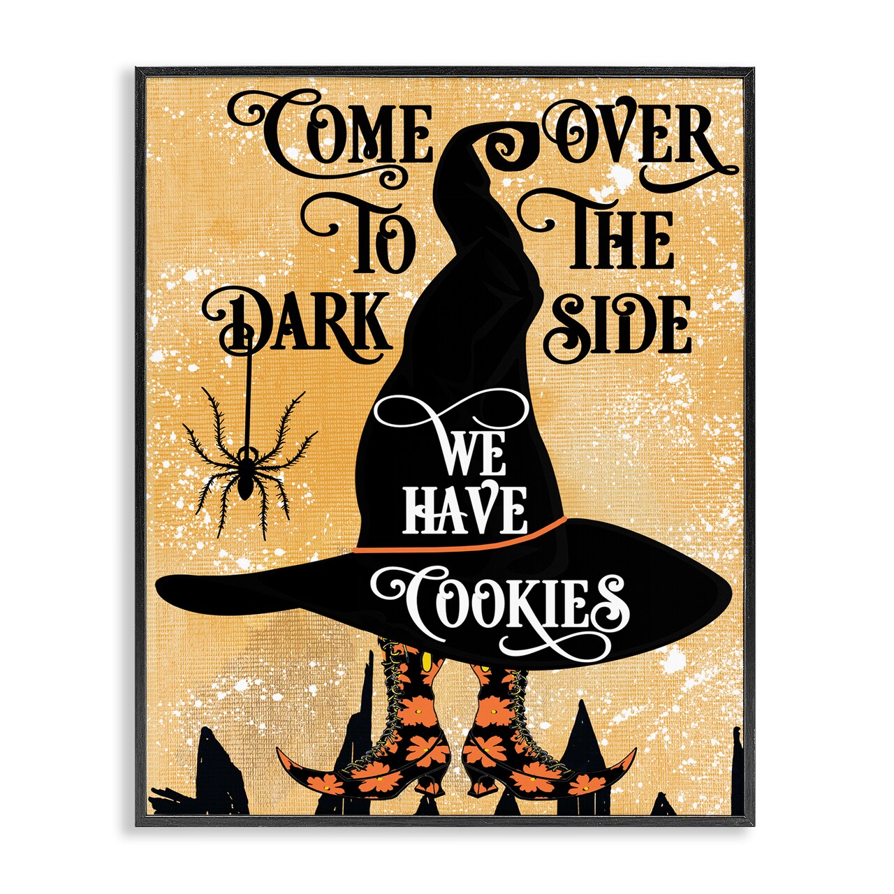 Dark Side Has Cookies Festive Halloween Witch Hat Framed Giclee Art
